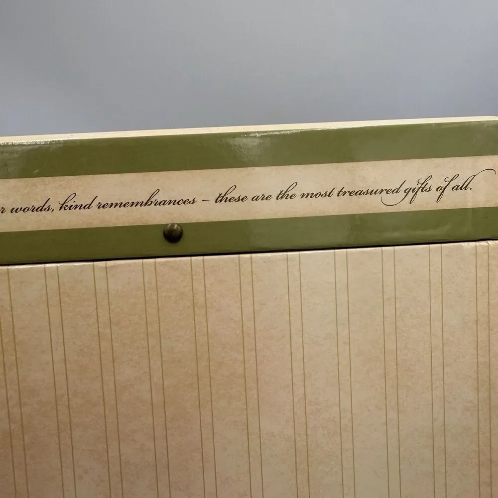 Vintage Hallmark Greeting Card Organizer Box Floral Roses Dividers 2005